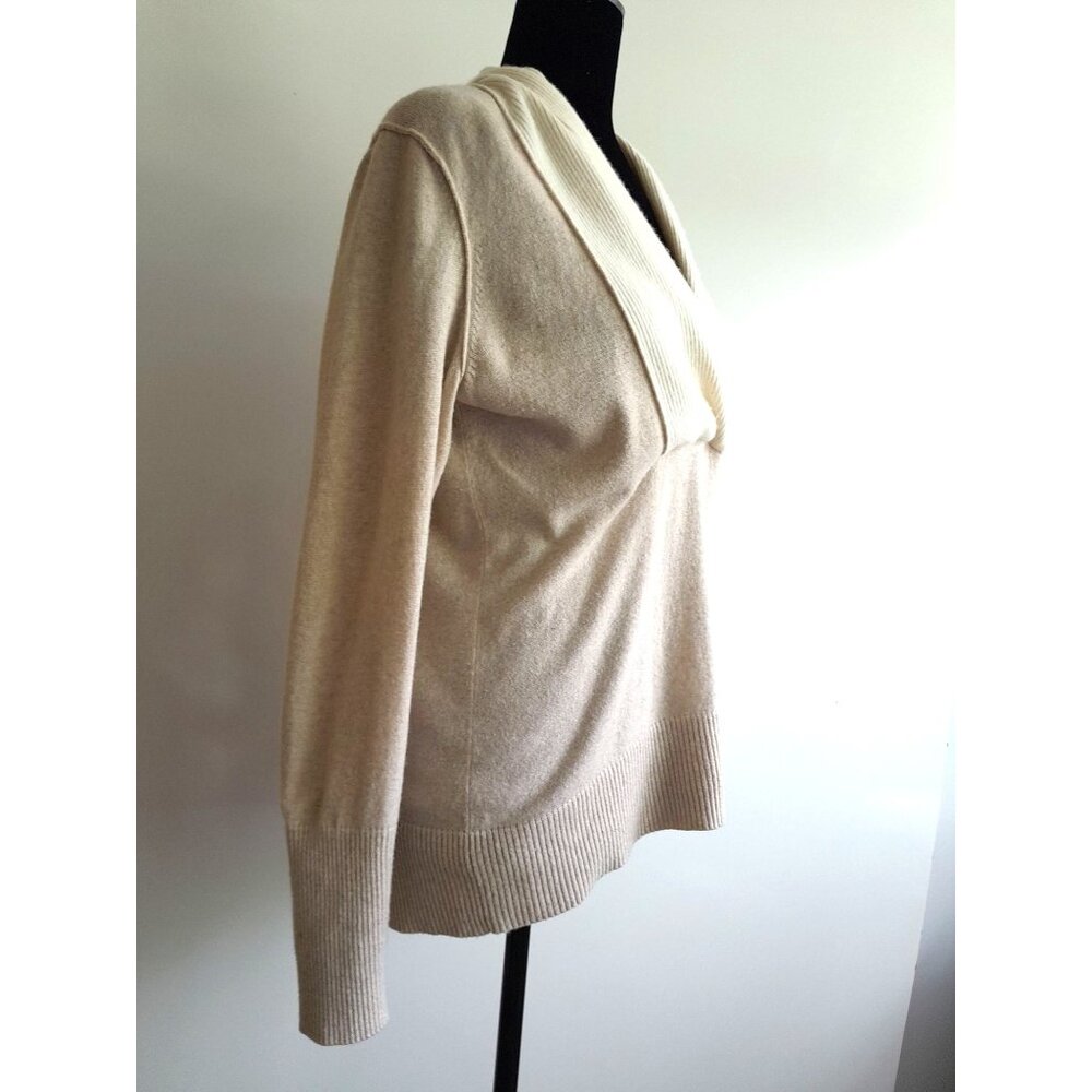 Banana Republic Luxury Wool Cashmere Chic Winter Minimalist Sz Medium Sweater - Picture 3 of 8